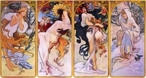 The Four Seasons, by Alfons Mucha