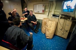 US Sailors Playing a Video Game. Source:US Navy